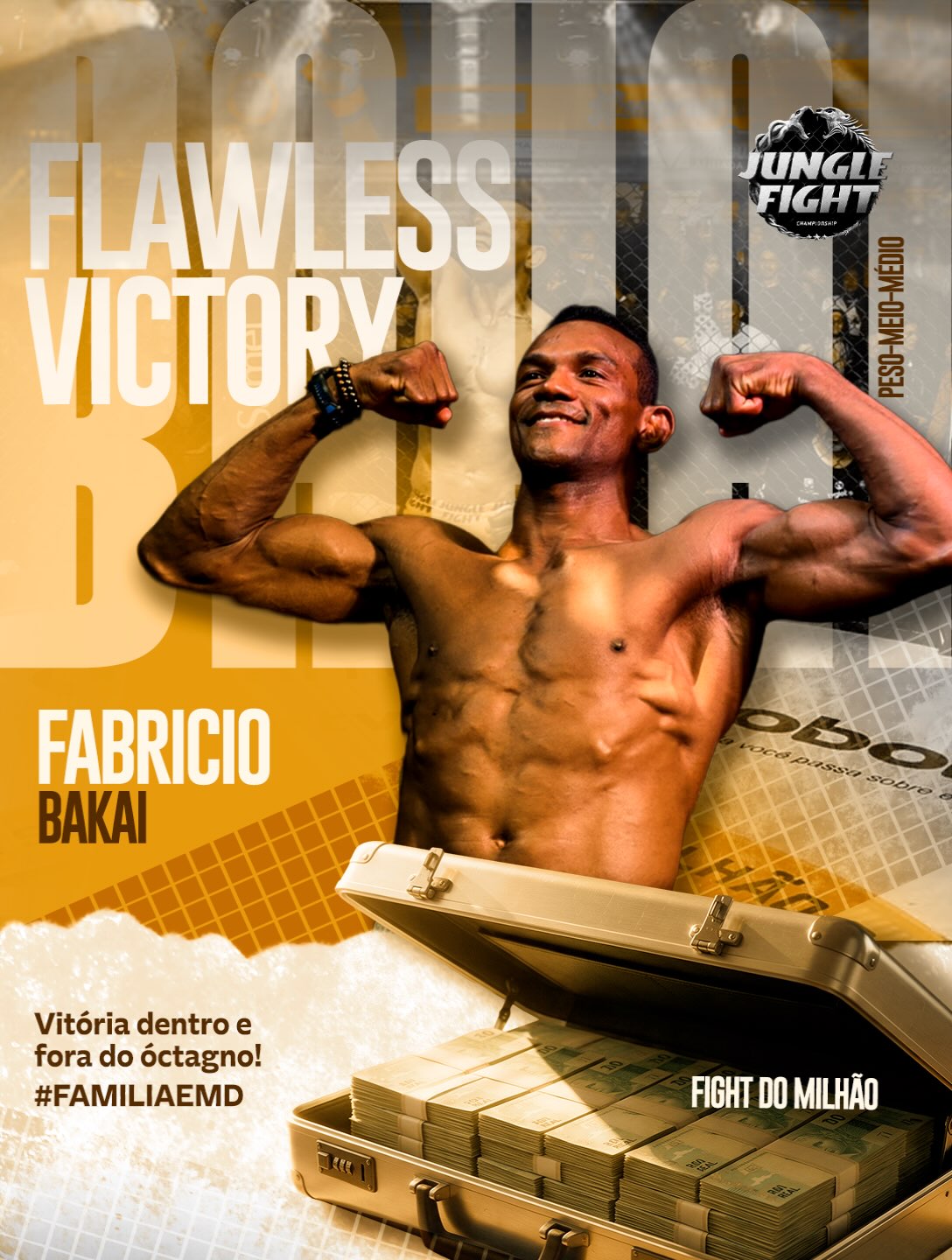 Fabrício Bakai conquista título do Fight do Milhão e prêmio de R$ 500 mil