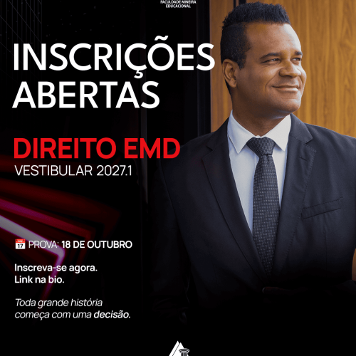 EMD abre inscrições para o Vestibular 2027.1 do curso de Direito