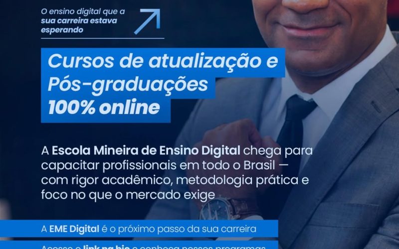 Escola Mineira de Ensino Digital lança plataforma com cursos e pós-graduações 100% online