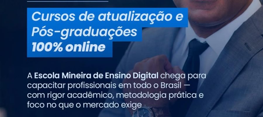 Escola Mineira de Ensino Digital lança plataforma com cursos e pós-graduações 100% online